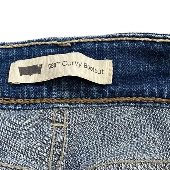 Levi's 529 Women's Blue Low Rise Bootcut Curvy Denim Jean size 10 30 x 32 - Picture 2 of 5
